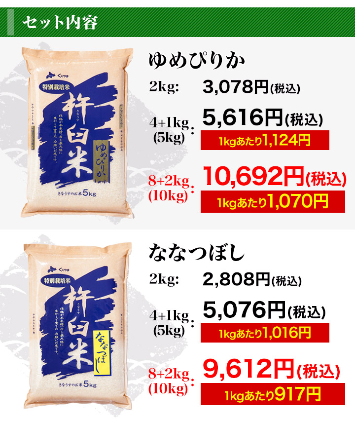 特aランク 美味しい特別栽培米 ゆめぴりか ななつぼし こしひかり安心のお米 快適生活 ライフサポート