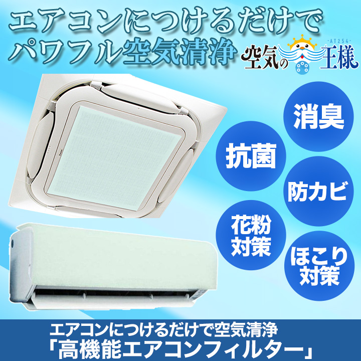 エアコンにつけるだけで空気清浄 高機能エアコンフィルター 消臭 除菌 ほこり 花粉対策 快適生活 快適生活