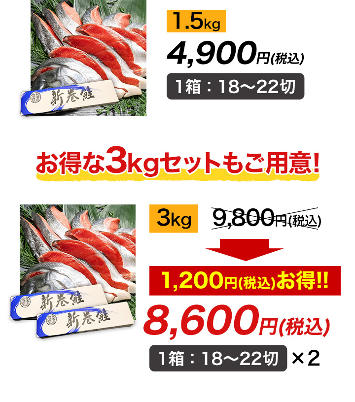 今期物】北海道産「新巻鮭一本(カット済)」小分けにしてあるから保存にも便利 快適生活-快適生活