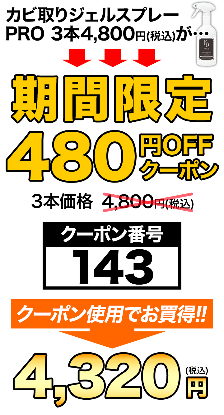 メーカー太鼓判】「カビ取りジェルスプレーPRO」10年来のガンコなカビ