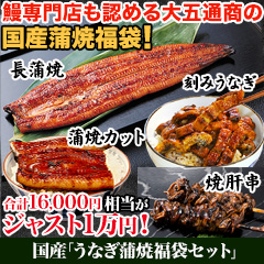 国産「うなぎ蒲焼福袋セット」