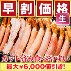 【早割価格】メガ盛り！生ゴールデンキングクラブ詰め合わせ 総重量:約2kg(正味1.6kg)/総重量:約4kg(正味3.2kg)